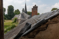 Toît du chateau en mauvais état.