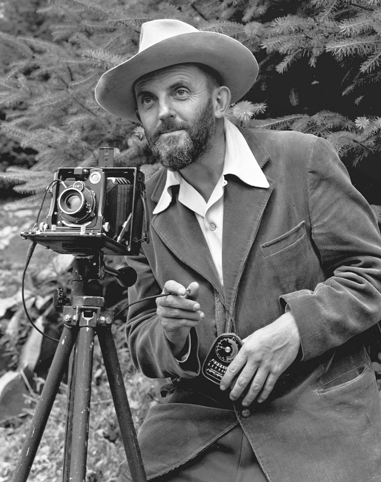 Ansel Adams et son appareil photo