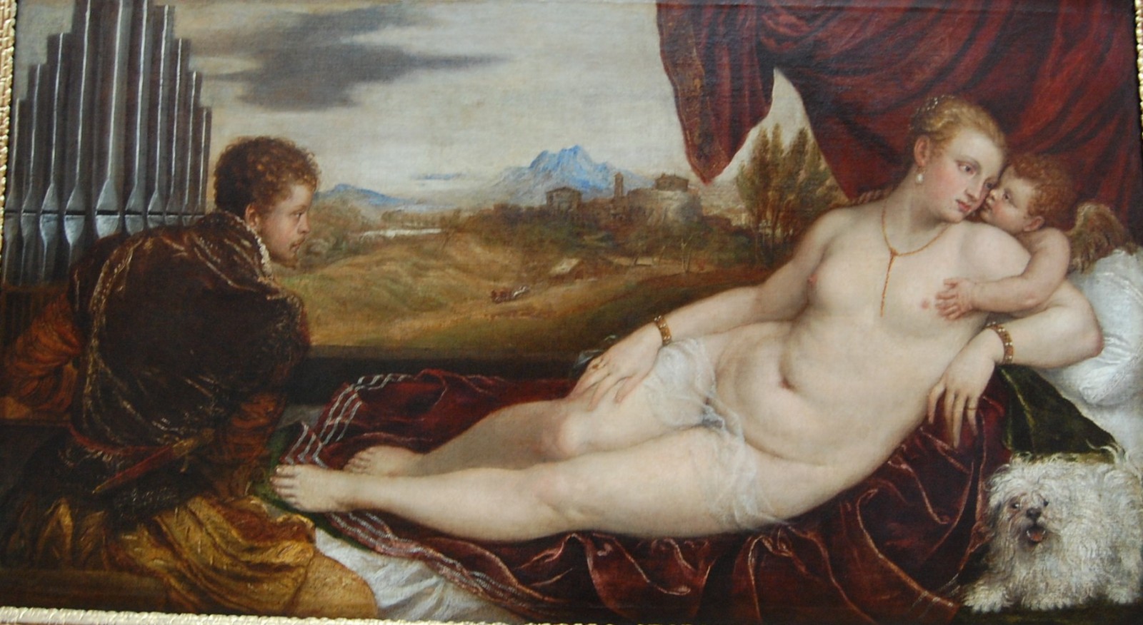 Vénus et l'organiste - Titien, 1548