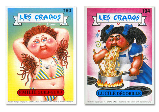 Les Crados - Cartes PANINI au pays du dégueu - Fool Artistic