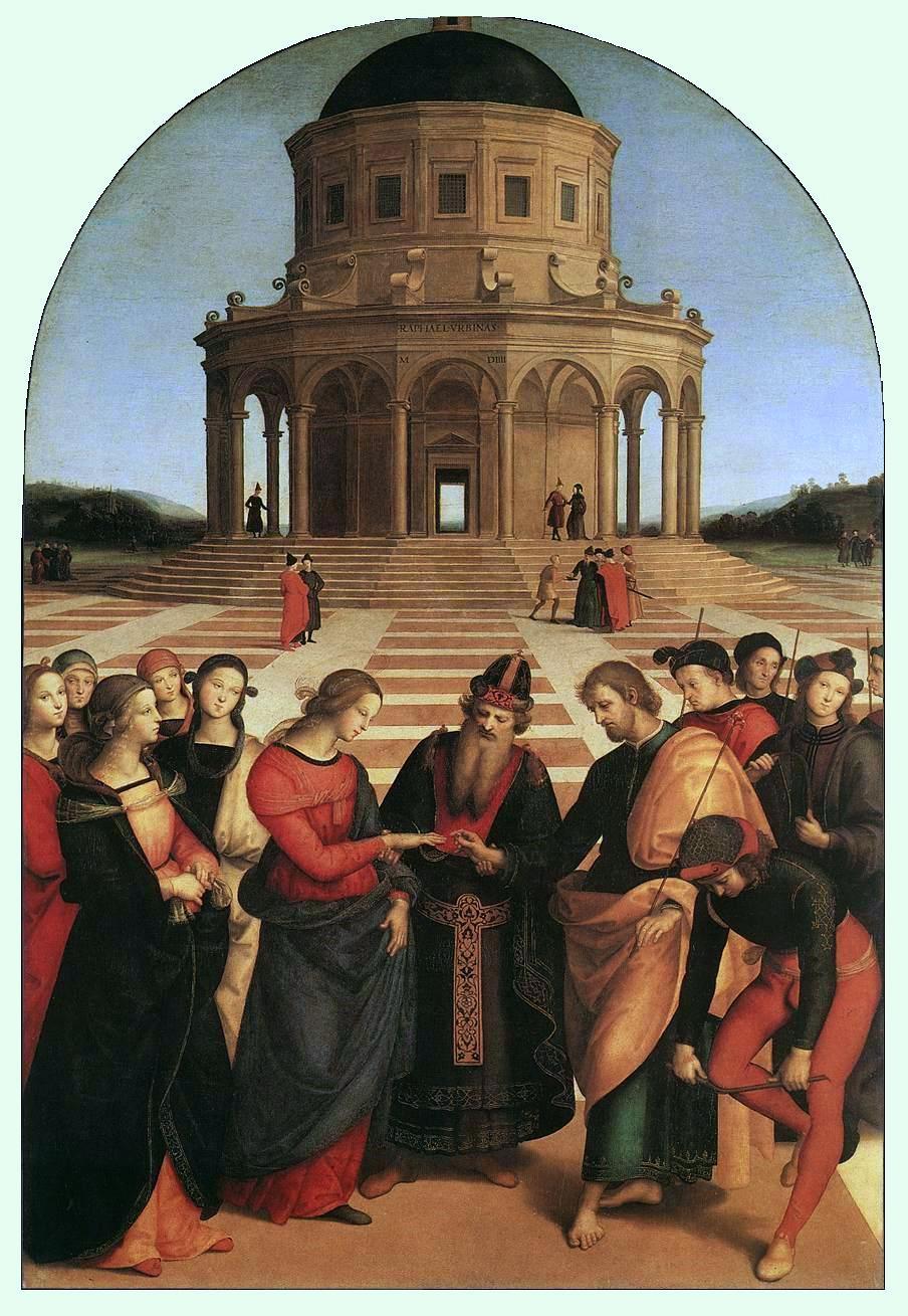 Le Mariage de la Vierge - Raphaël, 1504.