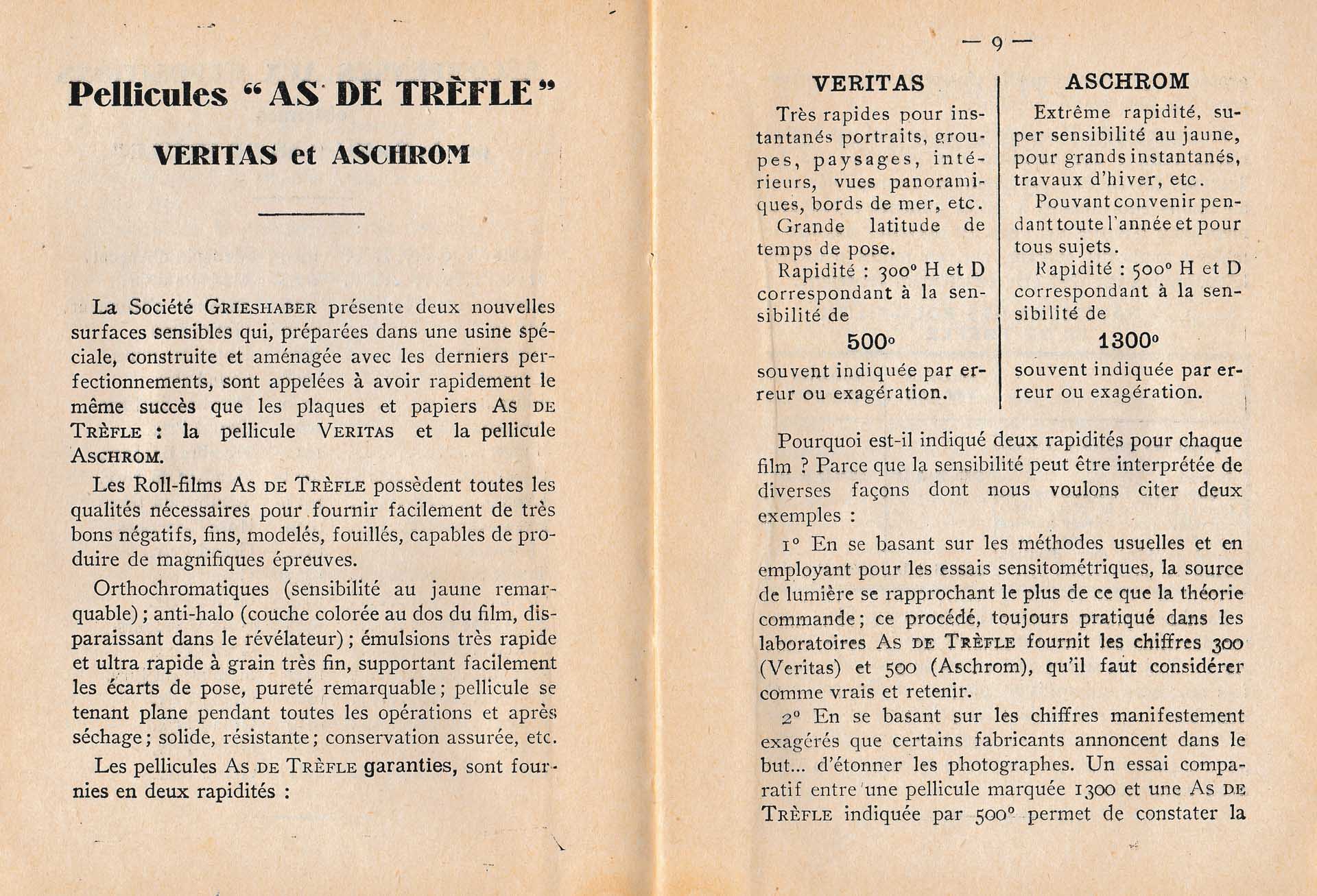 Page 8 et 9 du "Memento As de trèfle"